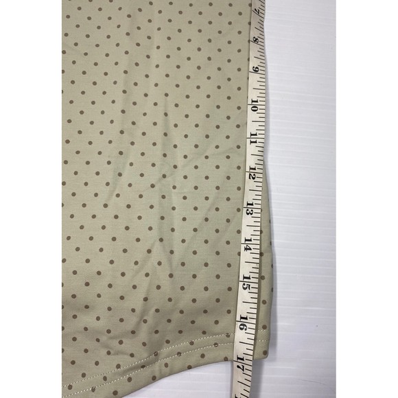BYLT Mens Limestone & Sand Polka Dot Drop Cut Short Sleeve Lux Tee Stretch Sz Sm - Picture 7 of 8